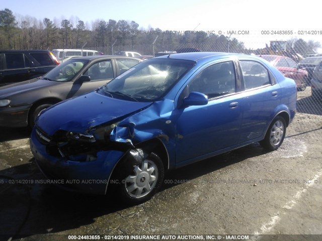 KL1TG526X5B425719 - 2005 CHEVROLET AVEO LT BLUE photo 2