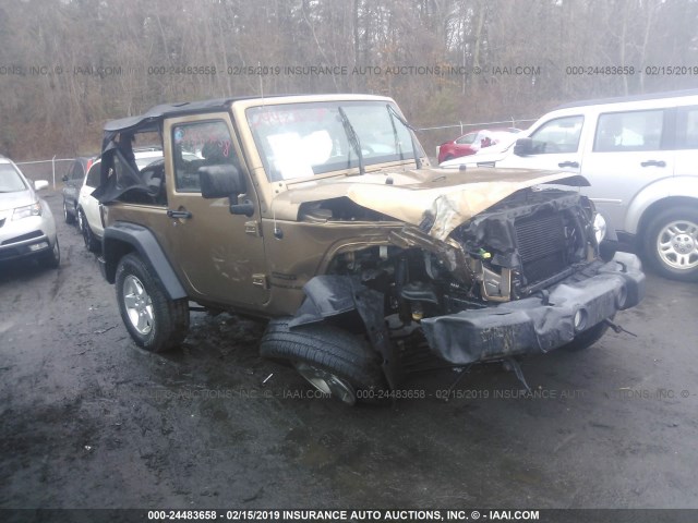 1C4AJWAG0FL715187 - 2015 JEEP WRANGLER SPORT BROWN photo 1