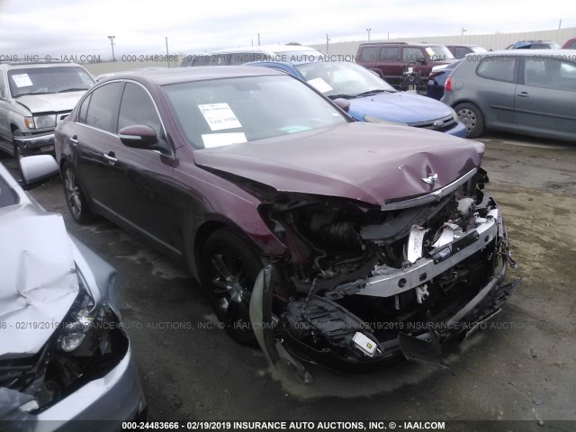 KMHGC4DF5BU114787 - 2011 HYUNDAI GENESIS 4.6L MAROON photo 1