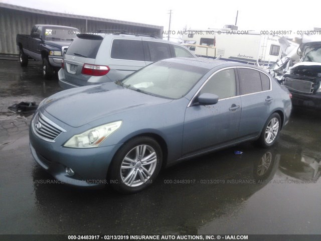 JN1CV6AP3AM405554 - 2010 INFINITI G37 SPORT Light Blue photo 2