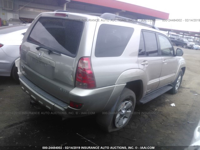 JTEBT14RX40033894 - 2004 TOYOTA 4RUNNER SR5/SPORT TAN photo 4