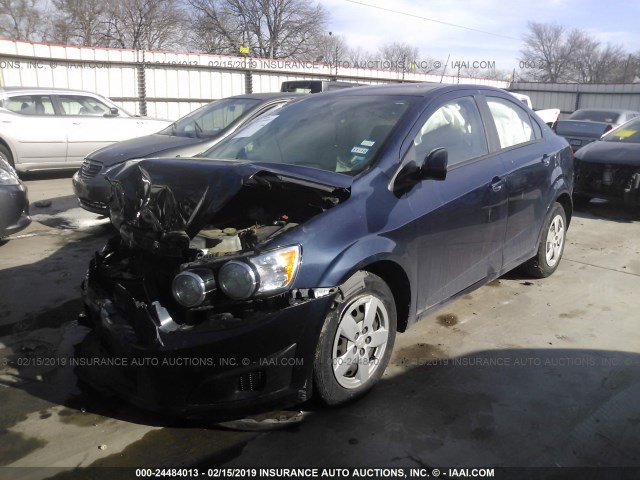 1G1JA5SH1G4109158 - 2016 CHEVROLET SONIC LS BLUE photo 2