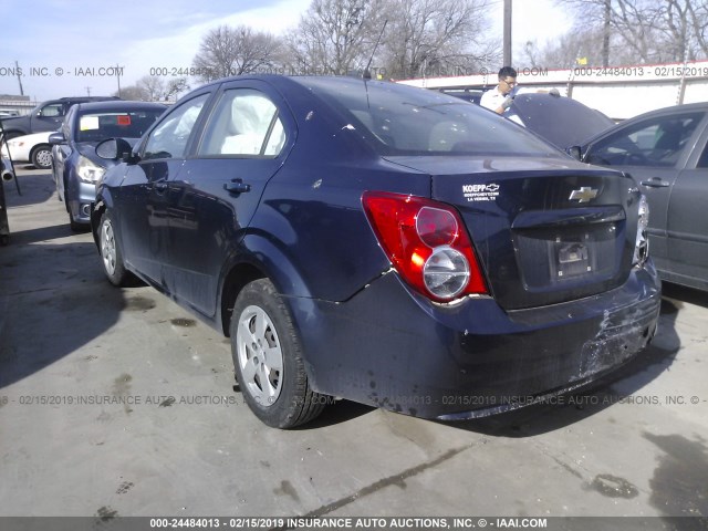 1G1JA5SH1G4109158 - 2016 CHEVROLET SONIC LS BLUE photo 3