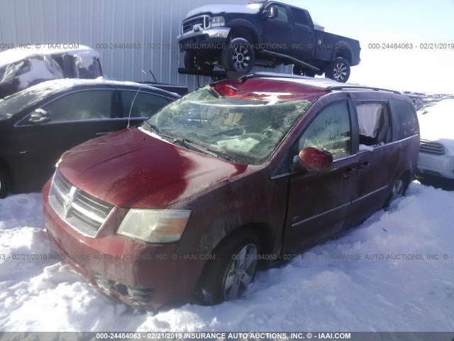 2D8HN54X09R641355 - 2009 DODGE GRAND CARAVAN SXT RED photo 2