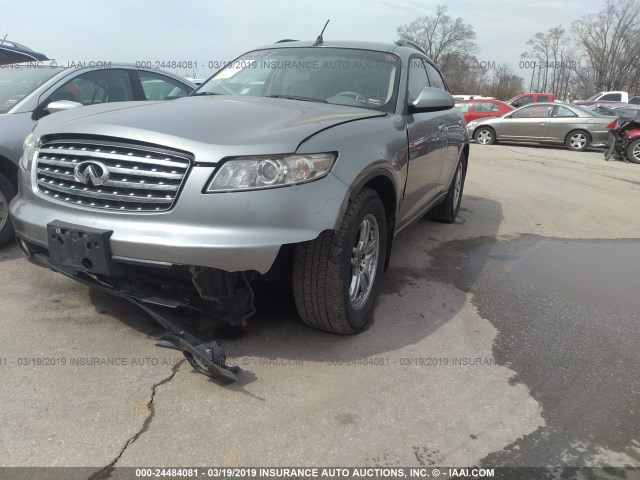 JNRAS08W74X216691 - 2004 INFINITI FX35 GRAY photo 2