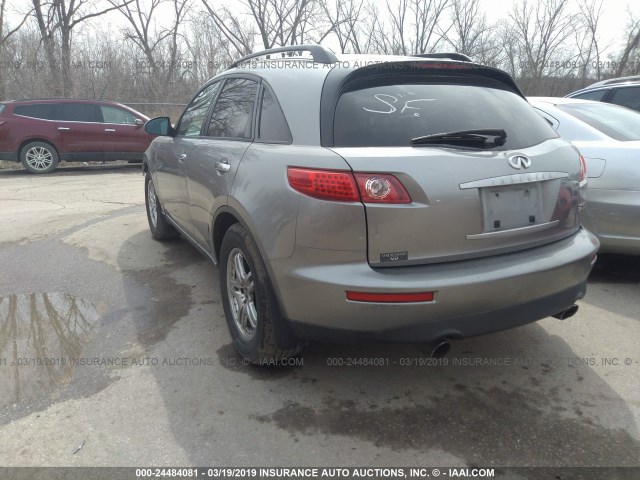 JNRAS08W74X216691 - 2004 INFINITI FX35 GRAY photo 3