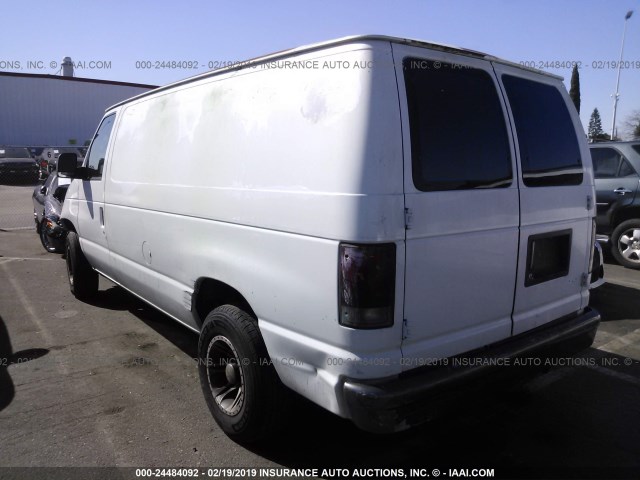 1FTRE14253HB80446 - 2003 FORD ECONOLINE E150 VAN WHITE photo 3