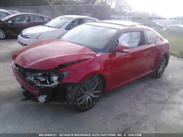 JTKJF5C79GJ021578 - 2016 TOYOTA SCION TC წითელი ფოტო 2