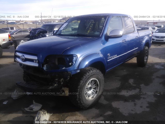 5TBDT44106S548985 - 2006 TOYOTA TUNDRA DOUBLE CAB SR5 BLUE photo 2