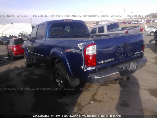 5TBDT44106S548985 - 2006 TOYOTA TUNDRA DOUBLE CAB SR5 BLUE photo 3