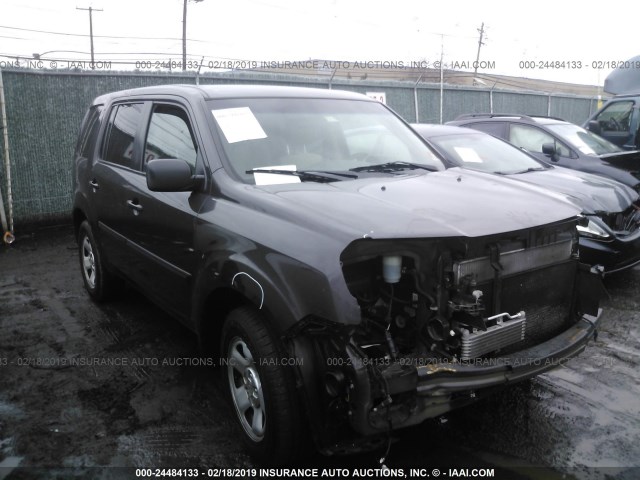 5FNYF4H2XCB005176 - 2012 HONDA PILOT LX BROWN photo 1