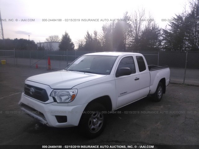 5TFTX4CN9DX030702 - 2013 TOYOTA TACOMA ACCESS CAB WHITE photo 2