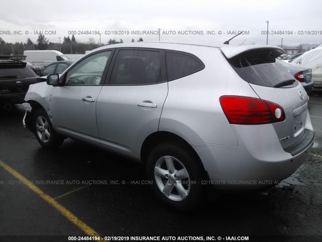 JN8AS5MV1AW114478 - 2010 NISSAN ROGUE S/SL/KROM SILVER photo 3