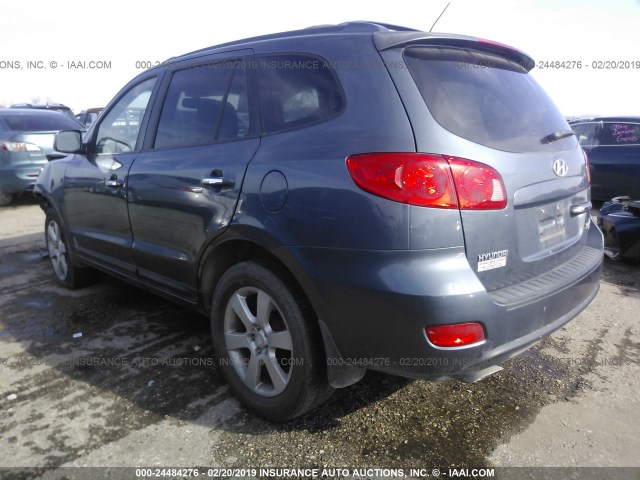 5NMSH13E47H112924 - 2007 HYUNDAI SANTA FE SE/LIMITED BLUE photo 3