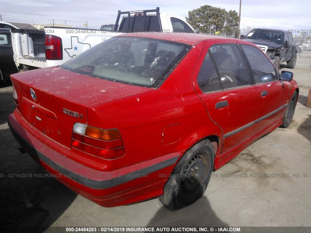 WBACC0325VEK22364 - 1997 BMW 318 I AUTOMATIC RED photo 4