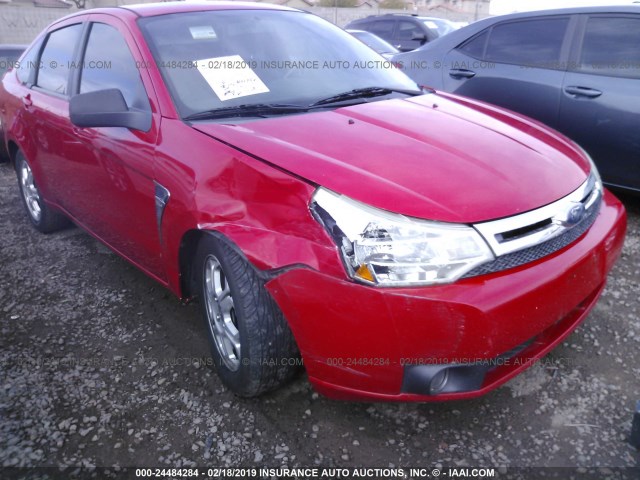 1FAHP35N48W295123 - 2008 FORD FOCUS SE/SEL/SES RED photo 6