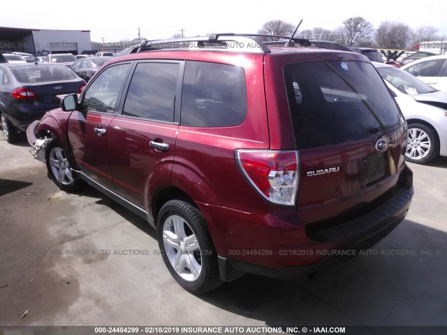 JF2SH64669H783876 - 2009 SUBARU FORESTER 2.5X LIMITED RED photo 3