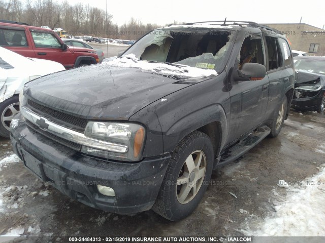 1GKDT13S452261658 - 2005 GMC ENVOY BLACK photo 2