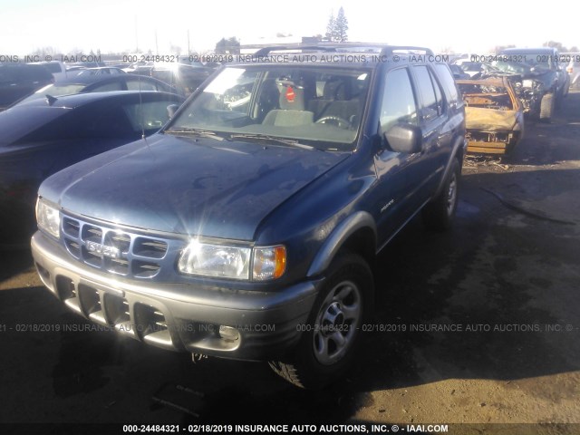 4S2CK58W424325442 - 2002 ISUZU RODEO S/LS/LSE BLUE photo 2