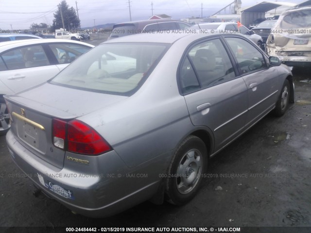 JHMES96653S018713 - 2003 HONDA CIVIC HYBRID GOLD photo 4