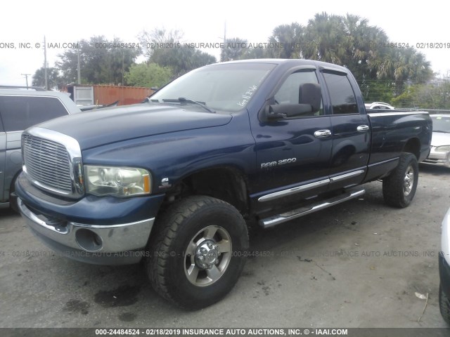 3D7KS28C65G864976 - 2005 DODGE RAM 2500 ST/SLT BLUE photo 2