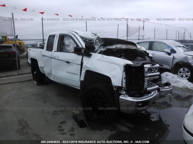 1GCVKREC5FZ416282 - 2015 CHEVROLET SILVERADO K1500 LT WHITE photo 1