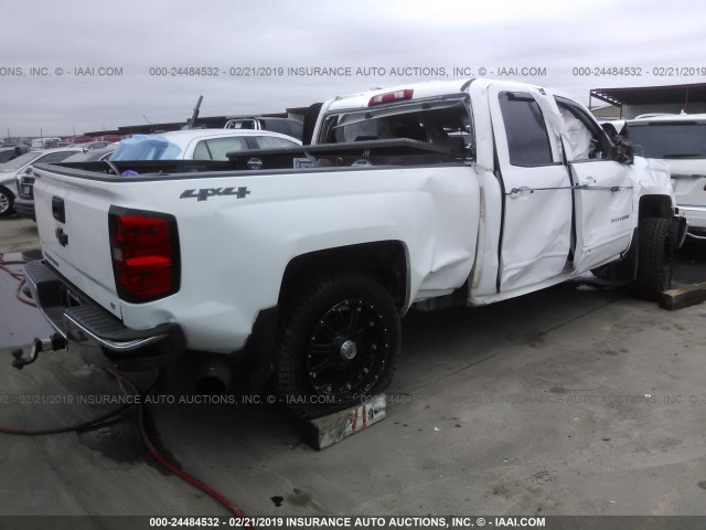 1GCVKREC5FZ416282 - 2015 CHEVROLET SILVERADO K1500 LT WHITE photo 4