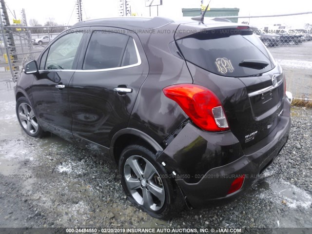 KL4CJASB8EB626349 - 2014 BUICK ENCORE BURGUNDY photo 3