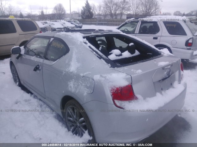 JTKJF5C74C3027867 - 2012 TOYOTA SCION TC SILVER photo 3