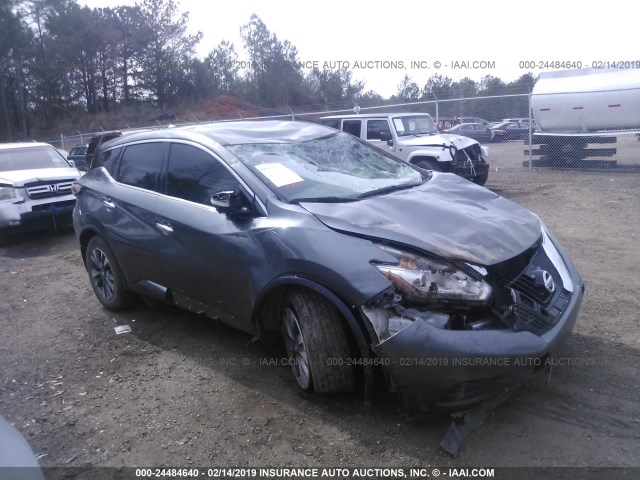 5N1AZ2MG2FN277334 - 2015 NISSAN MURANO S/SL/SV/PLATINUM GRAY photo 1