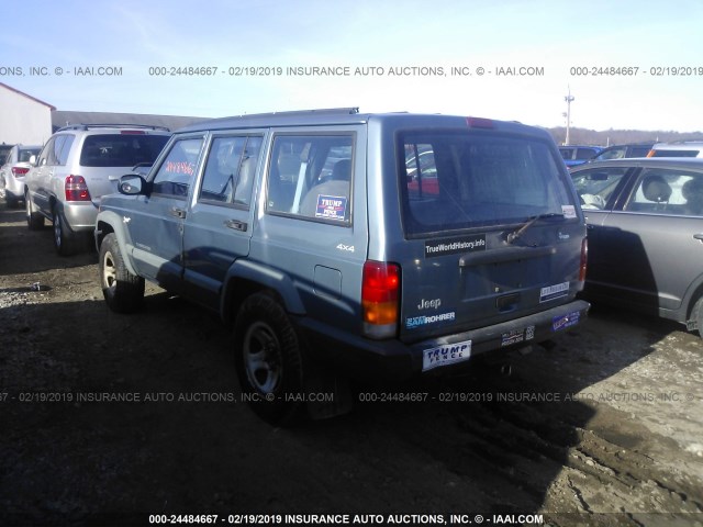 1J4FJ68S7WL209995 - 1998 JEEP CHEROKEE SPORT/CLASSIC BLUE photo 3