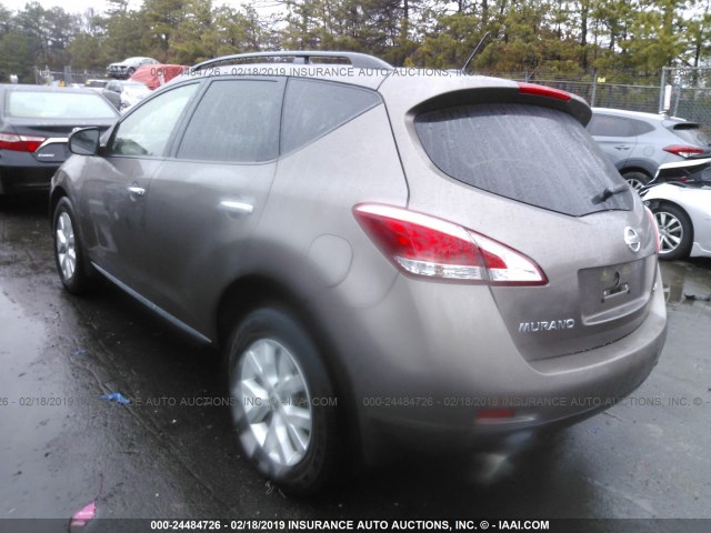 JN8AZ1MW6EW514572 - 2014 NISSAN Murano S/SL/SV/LE TAN photo 3