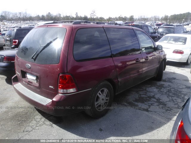 2FMZA52244BA99213 - 2004 FORD FREESTAR SEL RED photo 4