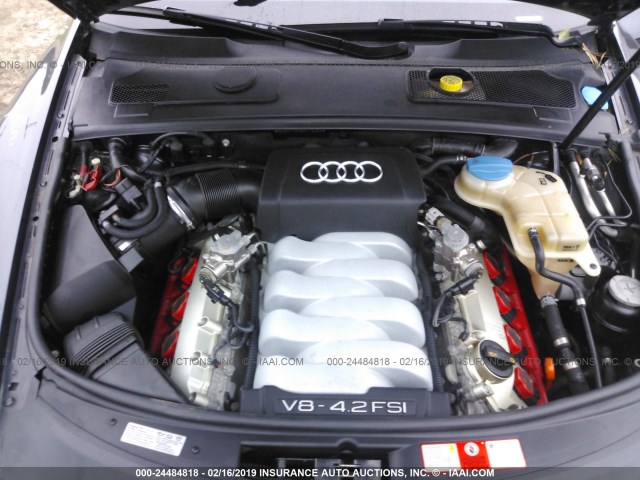 WAUDV74F88N170452 - 2008 AUDI A6 4.2 QUATTRO GRAY photo 10