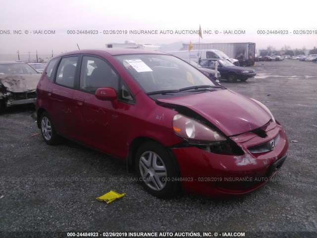 JHMGD38408S022042 - 2008 HONDA FIT RED photo 1