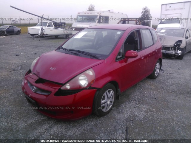 JHMGD38408S022042 - 2008 HONDA FIT RED photo 2