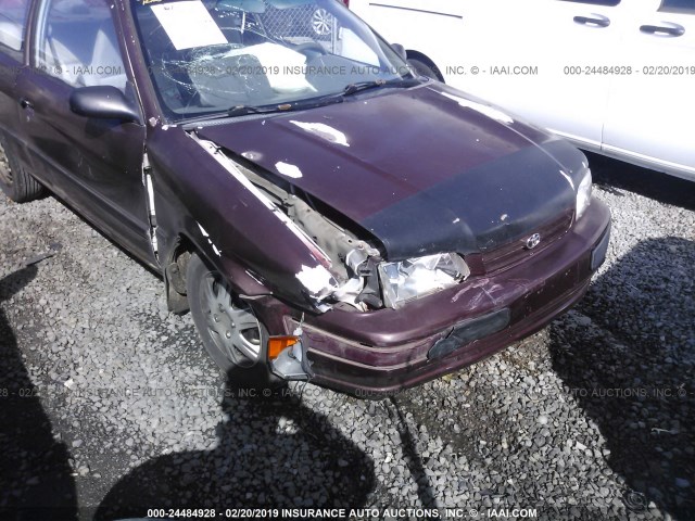 JT2AC52L1T0181039 - 1996 TOYOTA TERCEL STD/DX BROWN photo 6