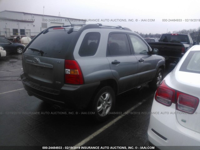 KNDJF723677313655 - 2007 KIA SPORTAGE EX/LX GRAY photo 4