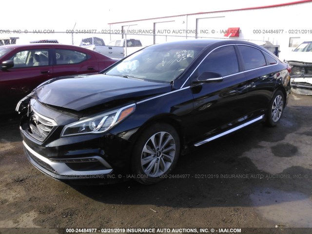 5NPE34AF7FH032835 - 2015 HYUNDAI SONATA SPORT/LIMITED BLACK photo 2