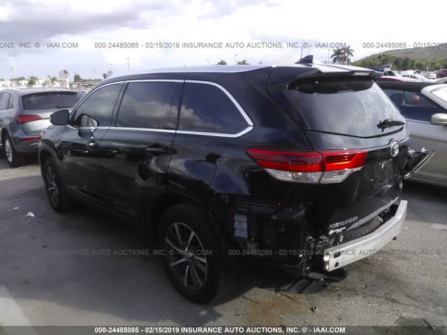 5TDKZRFH5HS513611 - 2017 TOYOTA HIGHLANDER SE/XLE BLACK photo 3