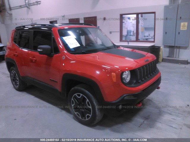 ZACCJBCT0FPB64815 - 2015 JEEP RENEGADE TRAILHAWK RED photo 1