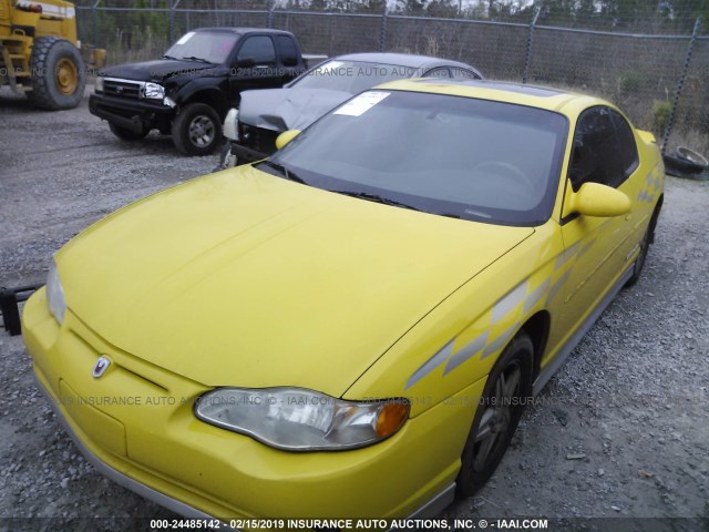 2G1WX15K029320202 - 2002 CHEVROLET MONTE CARLO  YELLOW photo 2