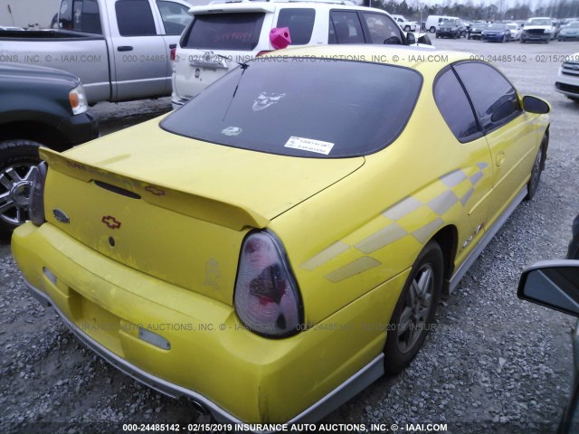 2G1WX15K029320202 - 2002 CHEVROLET MONTE CARLO  YELLOW photo 4