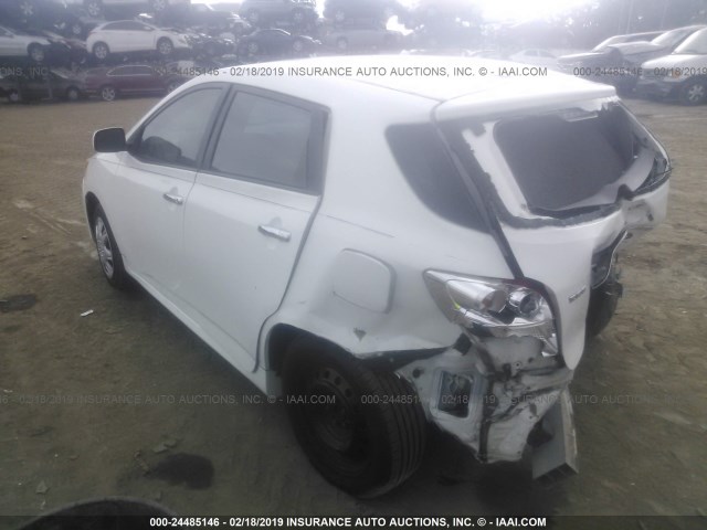 2T1KU40E79C073711 - 2009 TOYOTA COROLLA MATRIX  WHITE photo 3