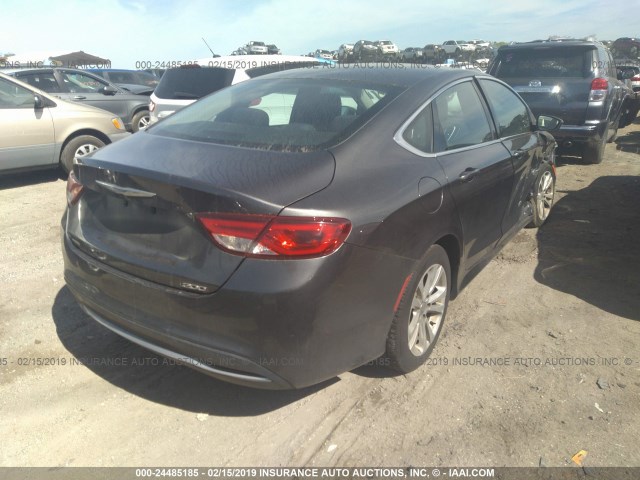 1C3CCCAB8FN589739 - 2015 CHRYSLER 200 LIMITED GRAY photo 4