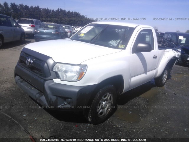 5TFNX4CN4CX013135 - 2012 TOYOTA TACOMA WHITE photo 2