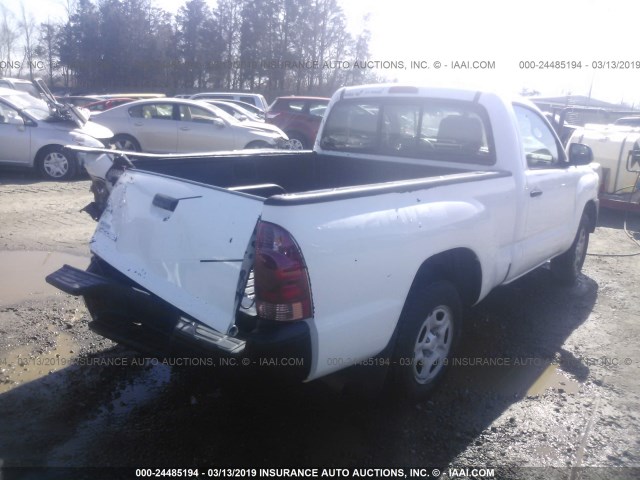 5TFNX4CN4CX013135 - 2012 TOYOTA TACOMA WHITE photo 4