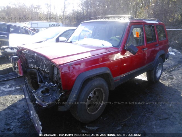 1J4FJ68S1TL177802 - 1996 JEEP CHEROKEE SPORT/CLASSIC წითელი ფოტო 2