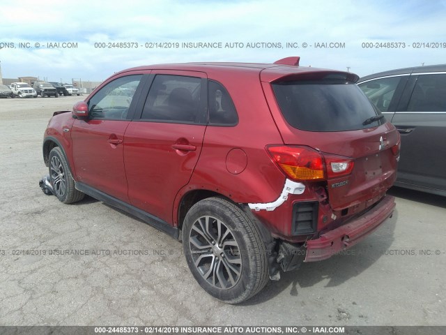 JA4AP3AU4HZ042143 - 2017 MITSUBISHI OUTLANDER SPORT ES/SE RED photo 3