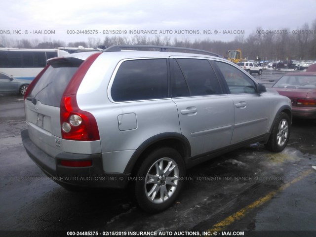 YV1CZ852251206136 - 2005 VOLVO XC90 V8 SILVER photo 4